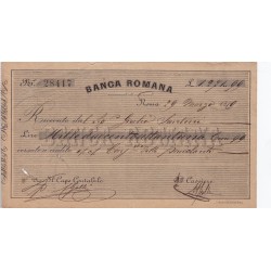 BANCA ROMANA  i lire 1271,99  del 1879
